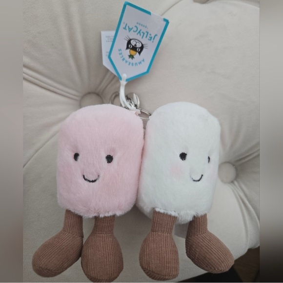 Jellycat Amuseables Pair of Marshmallows Bag Charm – NWT - Picture 3 of 6